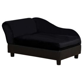Pet Sofa Bed Couch with Storage, Pet Sofa for Small Dogs, Black