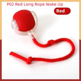 Interactive Cat Toy Ball Super Drive Cat Rolling Ball (Option: P02 Red Long Rope Wake Up)