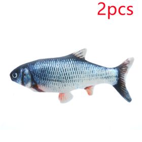 Simulation Electric Funny Cat Simulation Fish (Option: Catfish 2pcs-30cm)